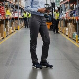 Skechers Work Shoes Womens Size 8 1/2 Steel Toe Safety Navy Blue Sneakers Safety